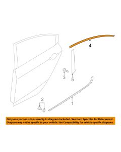 Genuine KIA Cerato Black Tape-Rear Door Frame Upper,RH 86392A7000 Default