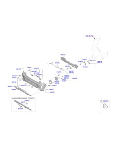 Genuine KIA Picanto BRACKET-RR BEAM LWR MTG,LH 86637G6AA0 Default
