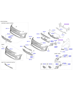 Genuine KIA Stonic Skid Plate Front Bumper 86576H8KB0 Default