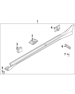 Genuine Hyundai Ioniq 6 Rocker Molding Clip 87759KL000