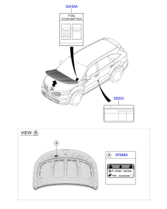 Genuine KIA Sorento LABEL-REFRIGERANT 97699P2050 Default